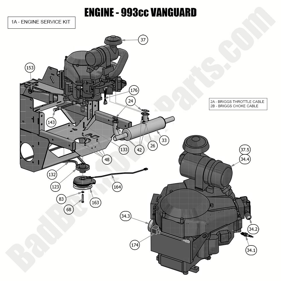 1941 - Bad Boy Mower Parts Lookup > 2019 > Rebel > Engine - Vanguard
